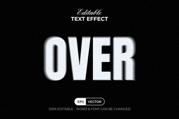 Over Text Effect Blurry Noise Texture Style. Editable Text Effect. © Mockmenot