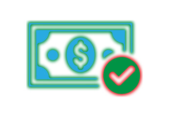Money with Check Icon for Payment Approval, Finance Success and Billing UI – PNG
