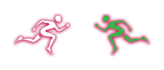 Sprint Running Silhouette Icon for Fitness Speed and Athletic Race UI – PNG