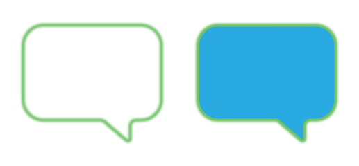 Two Speech Bubble Icon for Chat App, Messaging and Comment UI – PNG