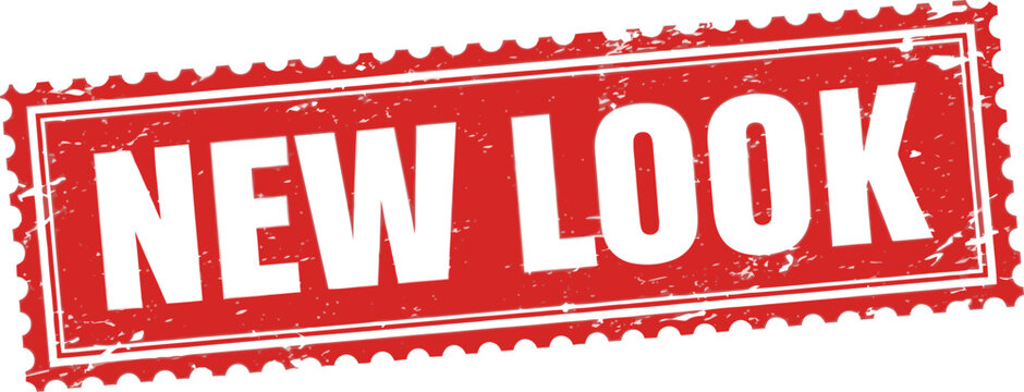 New look stamp vector graphic design for branding and promotion material with red color and white background