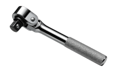 Flex-head breaker bar with knurled grip, ideal for heavy machinery upkeep.