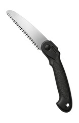 Obraz premium Folding saw with a secure grip and safety lock, ideal for mountain climbing trips.