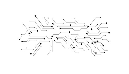 Vector abstract technology on white background. Abstract futuristic circuit board Illustration, Circuit board with various technology elements.