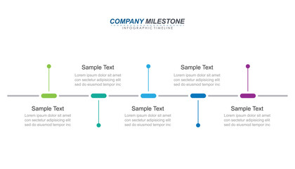 Milestone Achievement Infographic Timeline with 8, 7 Steps