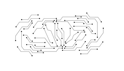 Vector abstract technology on white background, Abstract technology circuit diagram on white background.