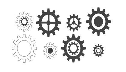 Setting icon vector. Cog sign and symbol. Gear Sign