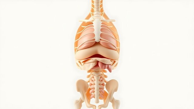disequilibrium. Anatomical model of connective tissue layers in neutral tones, medical illustration style. STEM education sheets, lab safety posters, designed for biotech research communications.