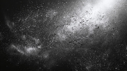 An abstract explosion of particles against a dark backdrop
