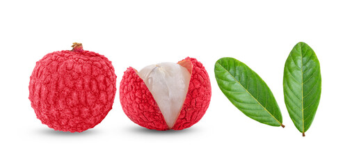 Lychee isolated on transparent png ( image from camera )