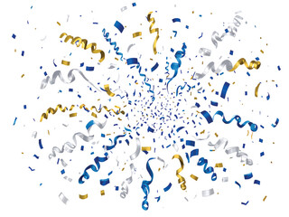 Celebratory Burst of Confetti and Streamers for Festive Occasions