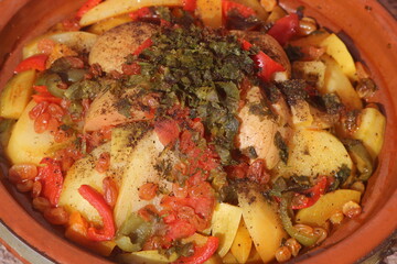 Moroccan Tajine or Tagine Close-up