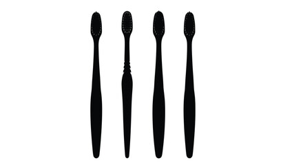 Set of toothbrush isolated on white background for personal hygiene and care