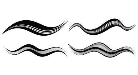 Set of brush stroke icons isolated on white background for your design