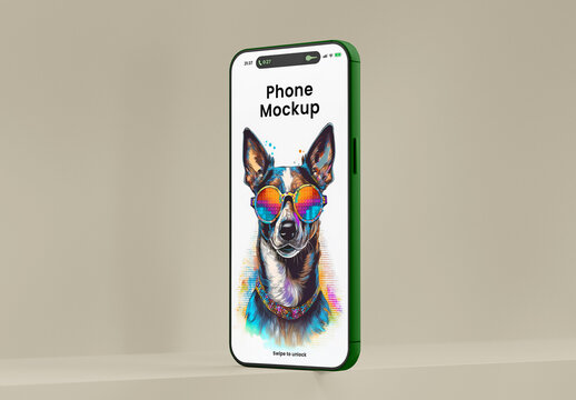 Phone on Shelf Mockup