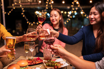 group of people at bar