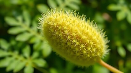pudica. Sensitive plant leaves responding to touch, macro view in natural light. gardening catalogs, home-decor guides, designed for gardening and botanical catalogs, promotes healthy living.