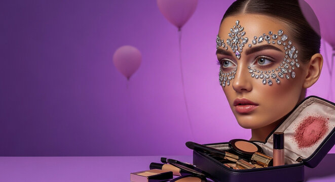 Exquisite facial aesthetics. Ultimate beauty experience. Innovative cosmetic solutions. Mesmerizing eye makeup. Deep lip color. A vision of elegance. Essential beauty tools.