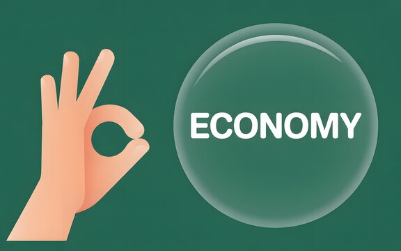 Everything is OK with the economy now, perfect for financial reports, economic presentations, and business updates about the current fiscal situation