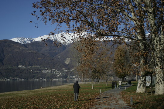 View of Lake Como near Colico, Lombardy, Italy.