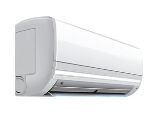 Contemporary Split Air Conditioner Unit with Side View, Minimalist Design, Isolated PNG