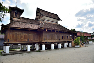 Fototapeta premium Masjid Wadi Al-Hussein Mosque is the most famous landmark in Narathiwat, Thailand