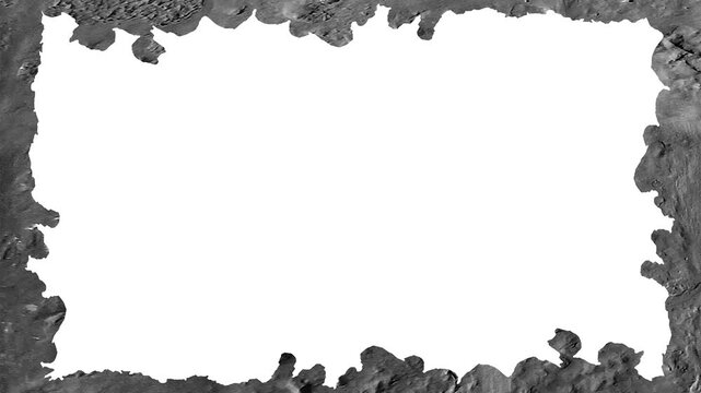 White frame with irregular animated textured borders