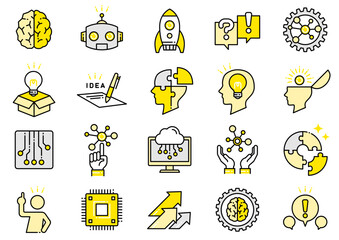 アイディア・思考アイコン03　Idea & Thinking Icons