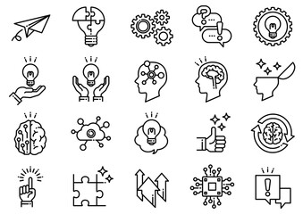 アイディア・思考アイコン04　Idea & Thinking Icons