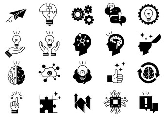 アイディア・思考アイコン05　Idea & Thinking Icons