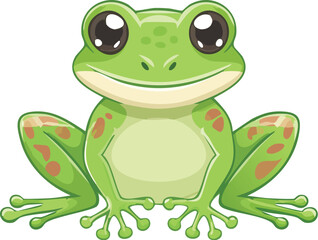 frog on white background