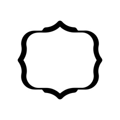 Simple curved edge frame vector illustration with white background for elegant border and modern minimalist frame design artwork 