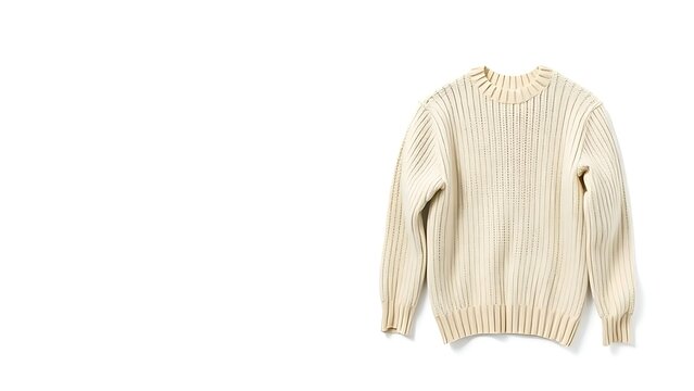 lambswool. A wool sweater shrunk after washing, showing textured fabric on a simple background. lifestyle magazines, social media lookbooks, designed for influencer and brand collaborations.