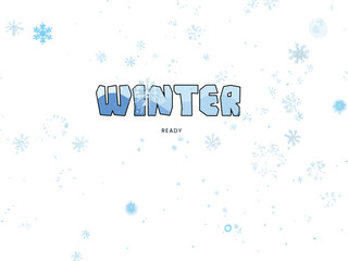 Frozen Lettering Design for Winter Season Graphics