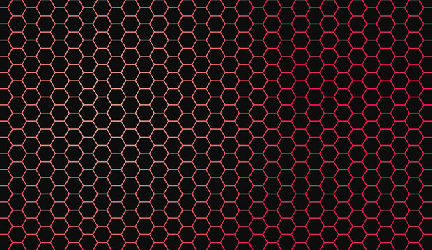 Dark red and black honeycomb pattern with a metallic sheen, creating a futuristic texture