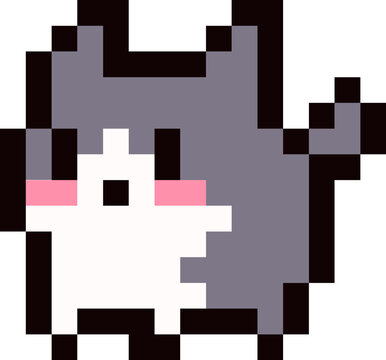 pixel illustration of cat