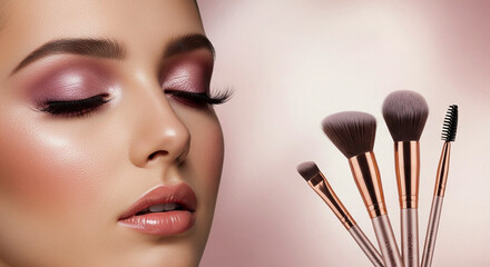 Cute model makeup artist. Aesthetic Beauty Goals. Impeccable Makeup Finish. Natural Skin Health. Refined Website Background