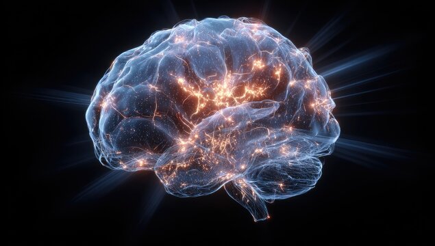 Human Brain Anatomy Visualized with Neural Activity.