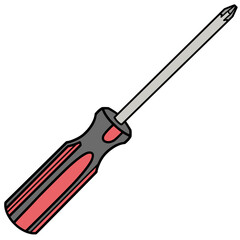 Phillips Head Screwdriver Illustration