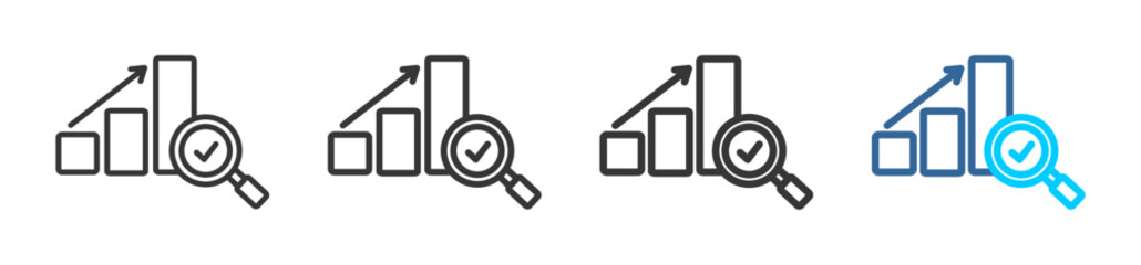 Audit icon set multiple style collection	