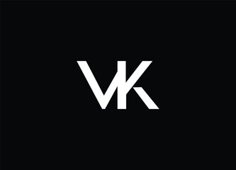 VK Initial Letter Logo, Bold Modern VK Monogram for Business Branding