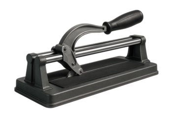 Heavy-duty tile cutter with a sturdy steel base and ergonomic handle for large projects.