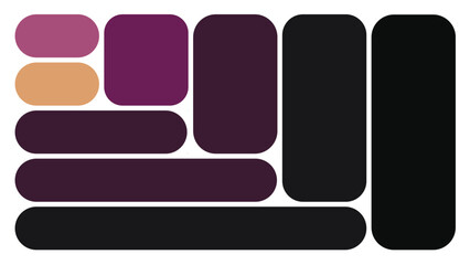 A modern abstract background featuring a dynamic composition of various rounded geometric shapes