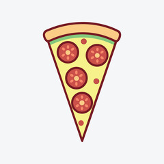 Pizza slice vector illustration