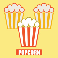 Popcorn cups illustration