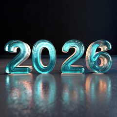 3D golden New Year 2026 celebration illustration with festive text and symbols