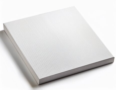 rectangle white canvas panel with a blank surface ideal for painting and drawing suitable for artists and hobbyists isolated on white background