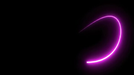 Elegant Neon Trail: A captivating neon trail in a graceful curved shape dances across a canvas of darkness, creating a visual symphony of light and motion. - Powered by Adobe
