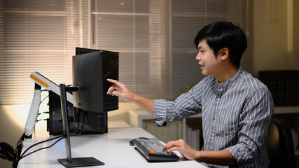 Photo Set of Modern lifestyle of new generation careers in trading, finance, and investment. Future job opportunities in digital markets and stock exchange