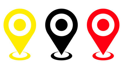 location pin icon vector. Bold and simple design, perfect for maps, navigation, travel, or GPS apps.